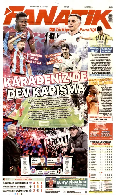 Fanatik manşeti