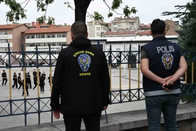 Konya'da Okul Çevrelerinde Geniş Çaplı Asayiş ve Güvenlik Denetimi