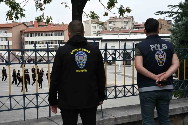 Konya'da Okul Çevrelerinde Geniş Çaplı Asayiş ve Güvenlik Denetimi