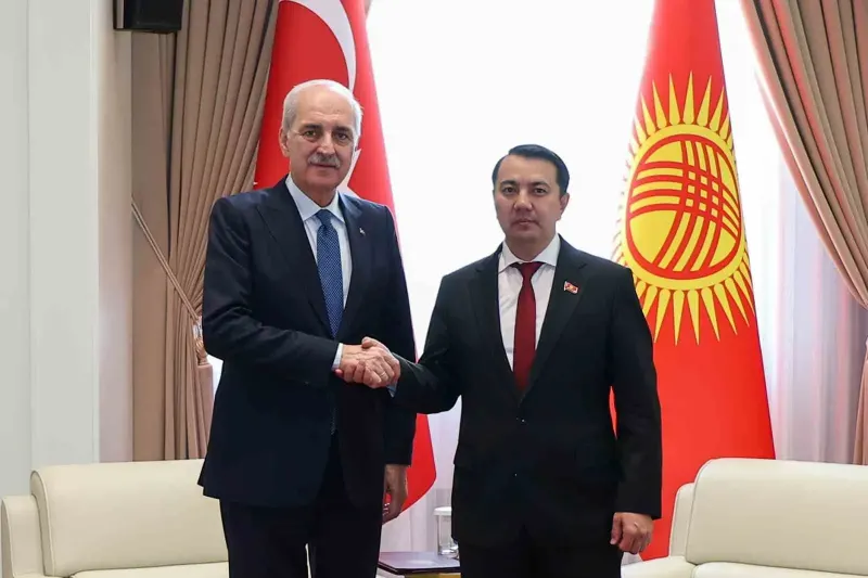 TBMM Başkanı Numan Kurtulmuş Bişkek'te Marlen Mamataliyev İle Görüştü