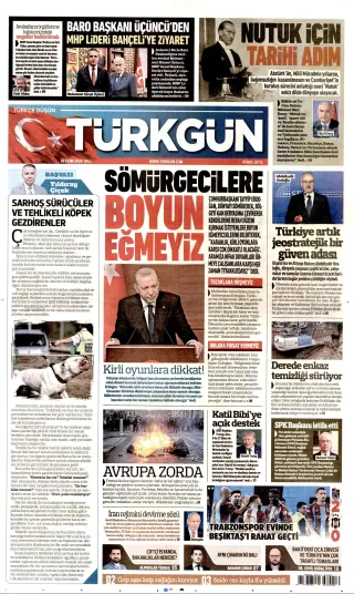 Türkgün manşeti