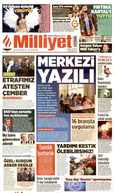 Milliyet manşeti