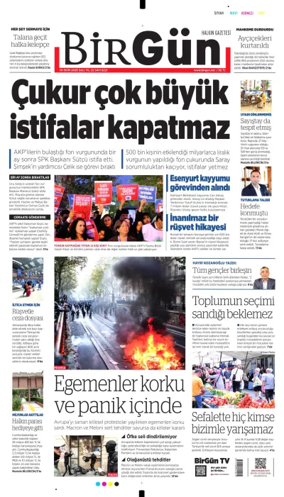 BirGün manşeti