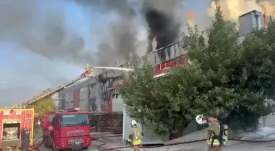 Hatay Mobilya Fabrikasında Çıkan Yangın Ekipleri Harekete Geçirdi
