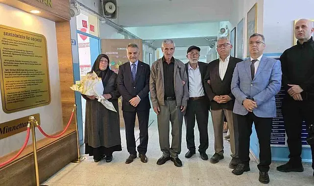 Karne gününde anlamlı açılış: Şehit Adem Cankurtaran'ın hatıraları isminin verildiği okulda sergilenecek