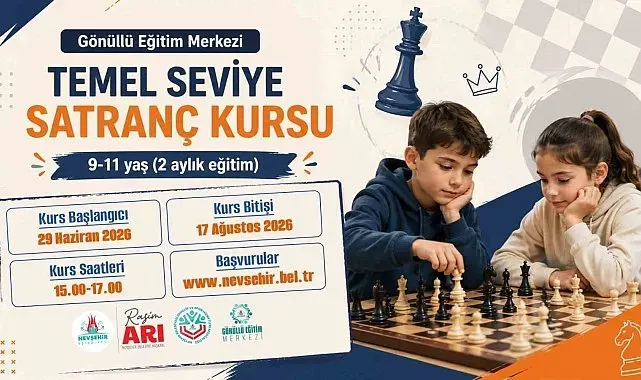 Nevşehir Belediyesi'nden çocuklara satranç kursu