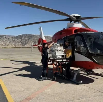 Silopi'de Tedavi Gören Bebek Hasta İçin Helikopter Ambulans Seferberliği