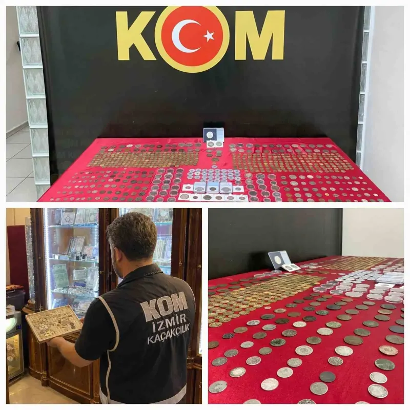 İzmir Konak'ta Tarihi Eser Operasyonu: Yüzlerce Sikke Yakalandı