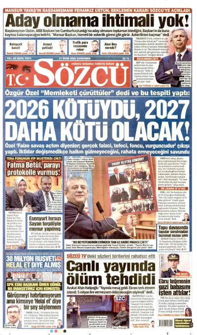 Sözcü manşeti