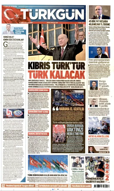 Türkgün manşeti