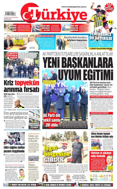 Türkiye manşeti