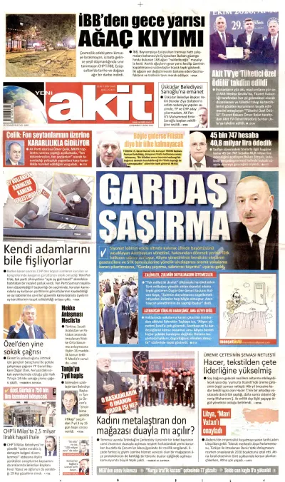 Yeni Akit manşeti