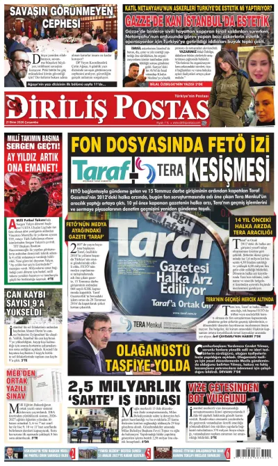 Diriliş Postası manşeti