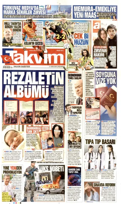 Takvim manşeti