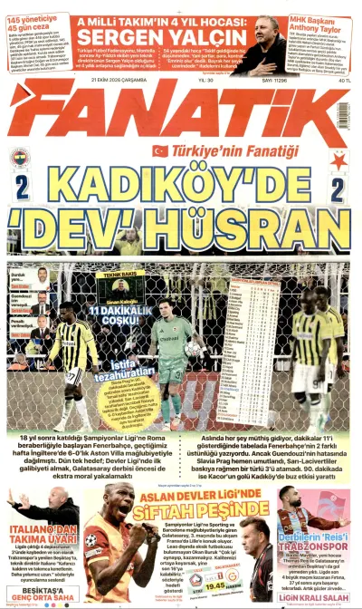 Fanatik manşeti