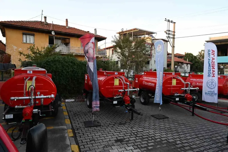 Manisa Büyükşehir Belediyesinden Kula’nın Kırsal Mahallelerine Yangın Tankeri Desteği
