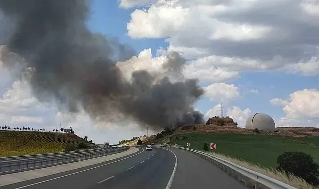 Keşan'da Katı Atık Bertaraf Tesisi'nde çıkan yangın söndürüldü