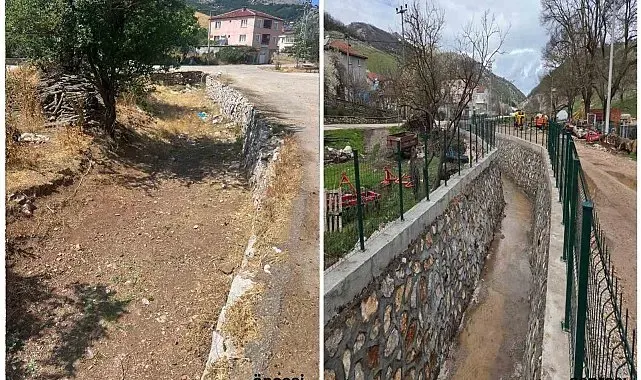 Büyükşehir'den Gürsu'da dere ıslahı ve kanalizasyon hatları tamamlandı