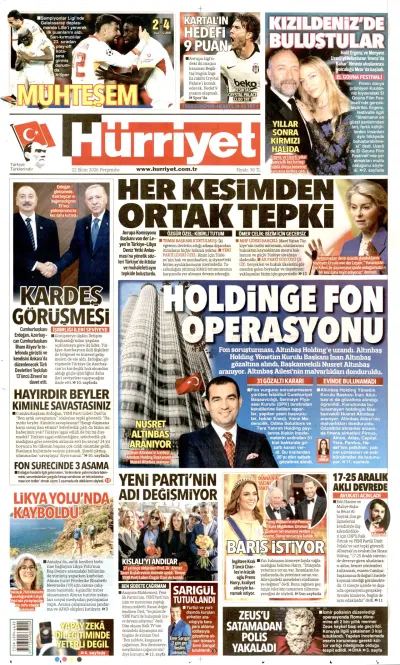 Hürriyet manşeti