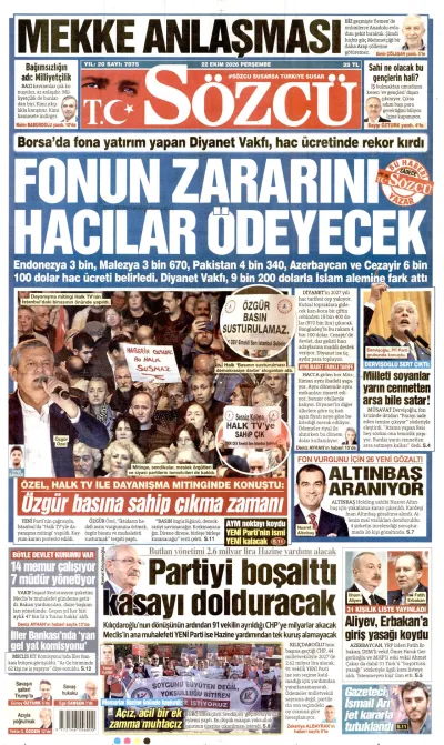 Sözcü manşeti