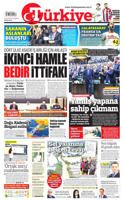 Türkiye manşeti