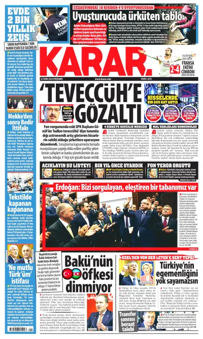 Karar manşeti