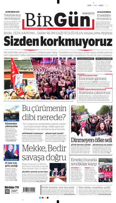 BirGün manşeti