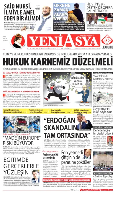 Yeni Asya manşeti