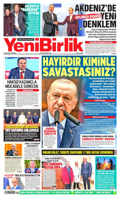 YeniBirlik manşeti