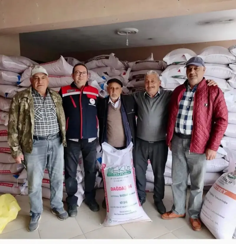 Bayat İlçesindeki Çiftçilere Yüzde Elli Hibeli Buğday Tohumu Dağıtıldı