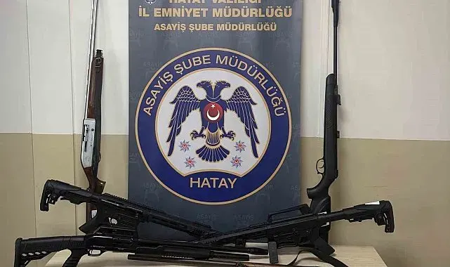 Hatay'da ruhsatsız silah operasyonu: 14 şüpheli yakalandı