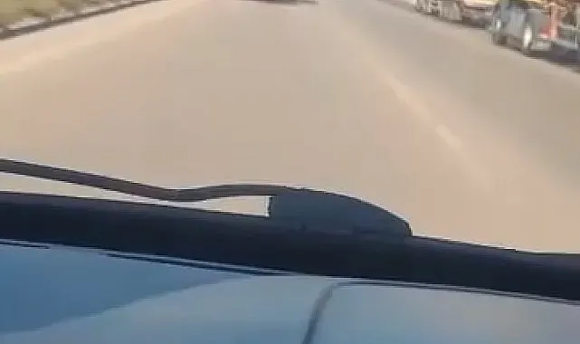 Otobanda kaza kamerada, kıl payıyla kazadan kurtuldu