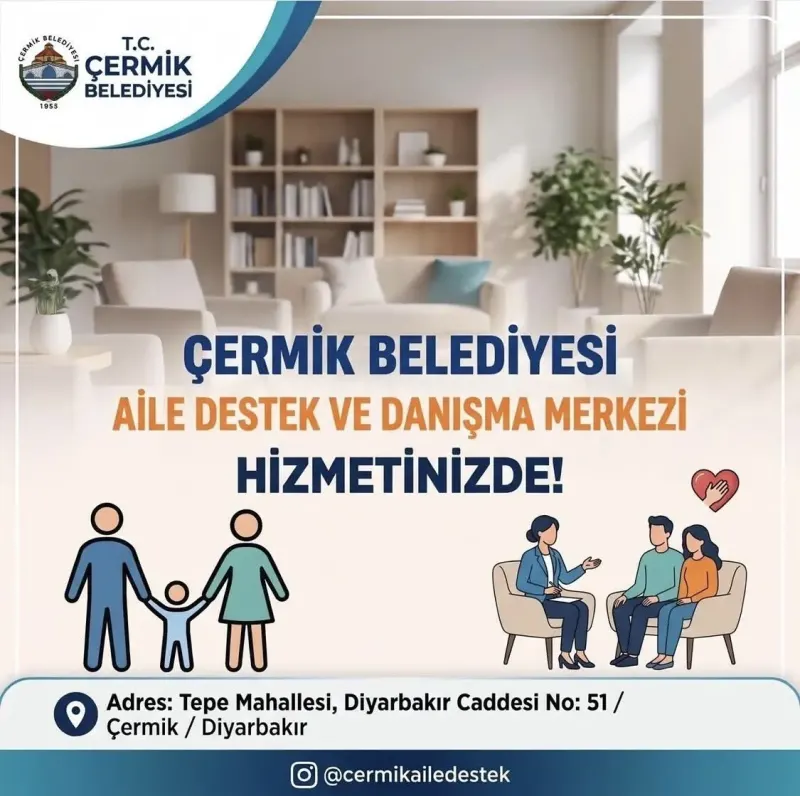 Diyarbakır Çermik Belediyesi Aile Destek ve Danışma Merkezi Kapılarını Açtı