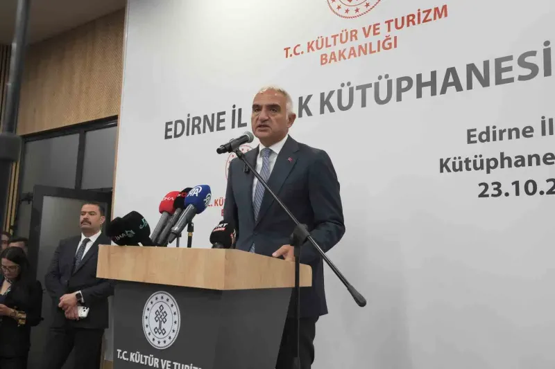 Edirne İl Halk Kütüphanesi Ve Muradiye Mevlevihanesi Törenle Açıldı