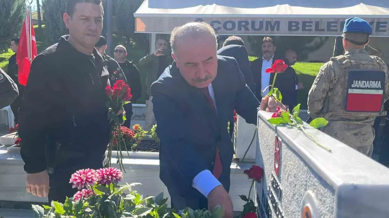 Çorum'da 29 Ekim Cumhuriyet Bayramı'nda Şehitler Dualarla Anıldı