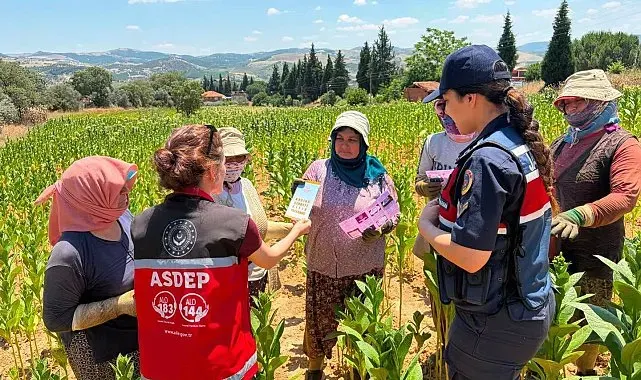 Salihli Jandarma, tütün tarlasında KADES'i anlattı