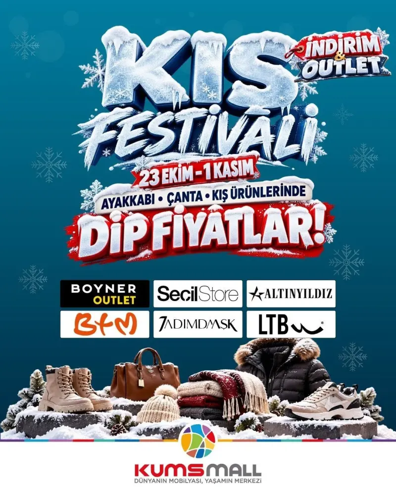 Kumsmall AVM’de Başlayan Kış Festivali Ziyaretçilere Büyük İndirimler Sunuyor