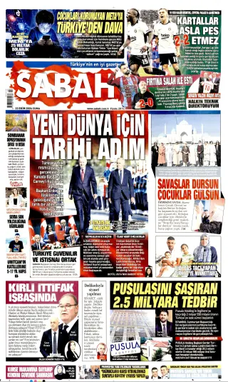 Sabah manşeti