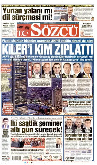 Sözcü manşeti