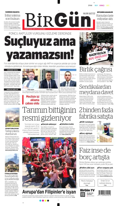 BirGün manşeti