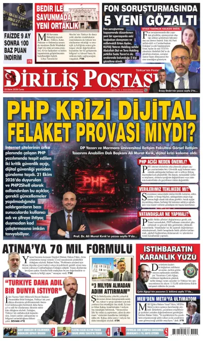Diriliş Postası manşeti