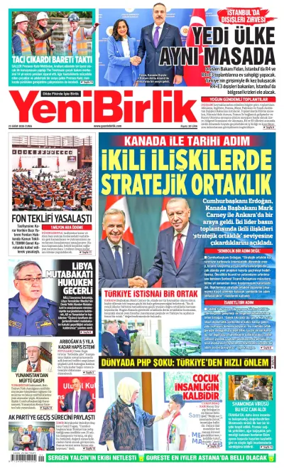 YeniBirlik manşeti