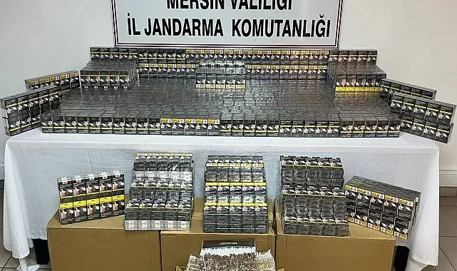 Mersin'de kaçak makaron operasyonu: 2 gözaltı