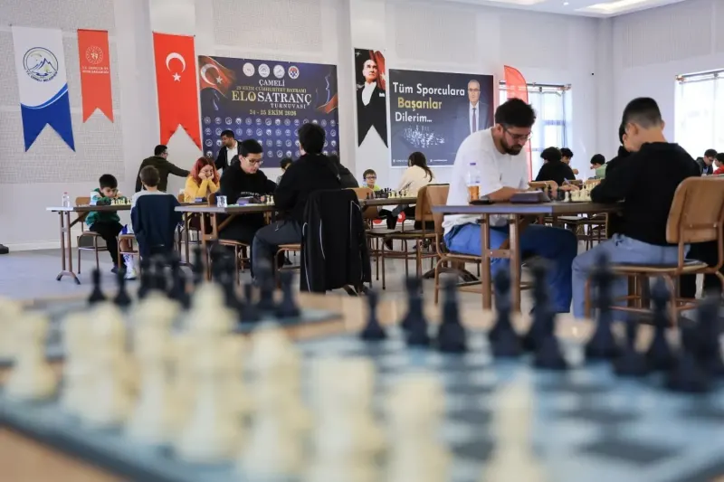 Denizli Çameli İlçesinde 29 Ekim Cumhuriyet Bayramı Satranç Turnuvası Başladı
