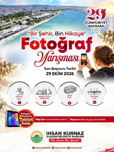 İlkadım Belediyesi Tarafından Cumhuriyet Bayramı'na Özel Fotoğraf Yarışması Düzenleniyor