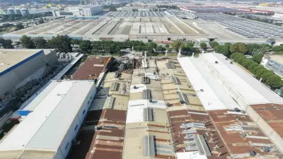 Manisa'daki Akü Fabrikasında Çıkan Yangının Boyutu Sabah Saatlerinde Görüntülendi