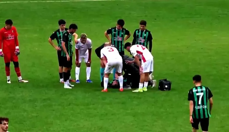 Bartın'da Oynanan Futbol Maçında Korkutan Anlar
