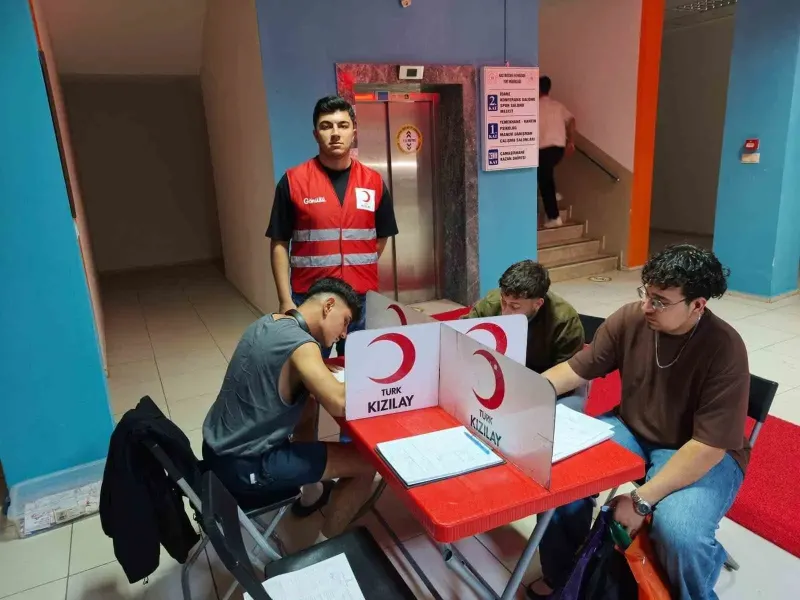 Aydın'da Öğrenci Yurdunda Gönüllü Kan Bağışı Kampanyası Düzenlendi