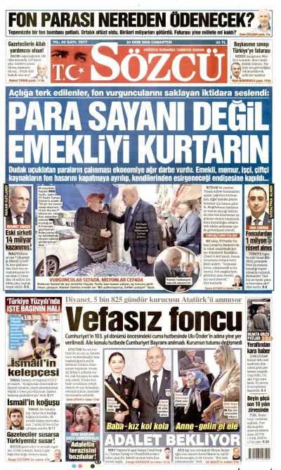 Sözcü manşeti