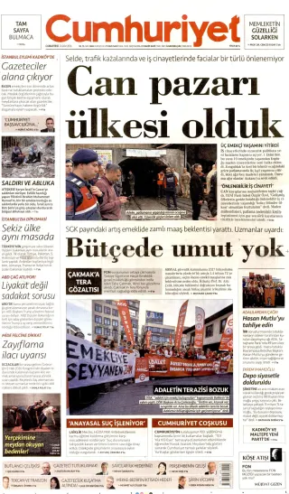 Cumhuriyet manşeti